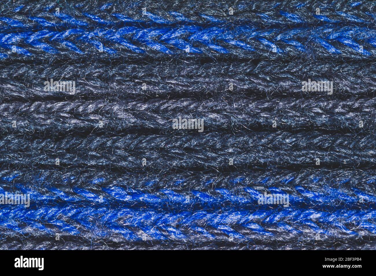 Blue fabric texture. knitted textile background. woven material close ...