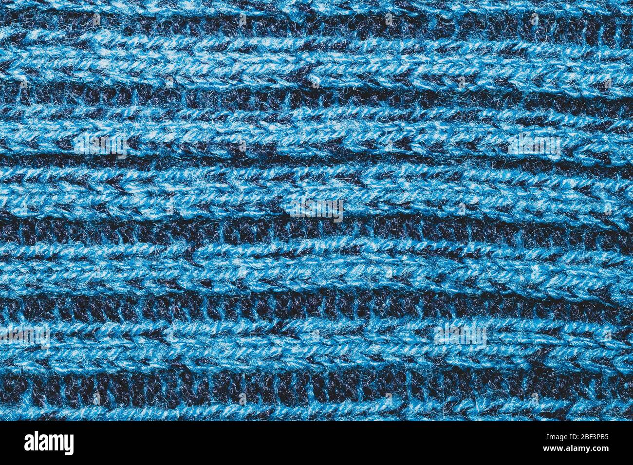 Blue fabric texture. knitted textile background. woven material close ...
