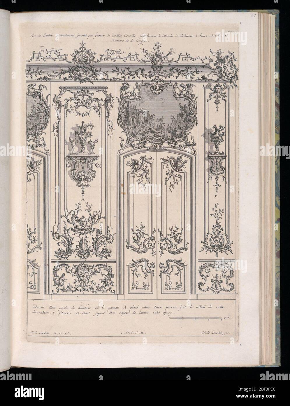 Wall With Double Door And Overdoor Painting Livre De Lambris Book