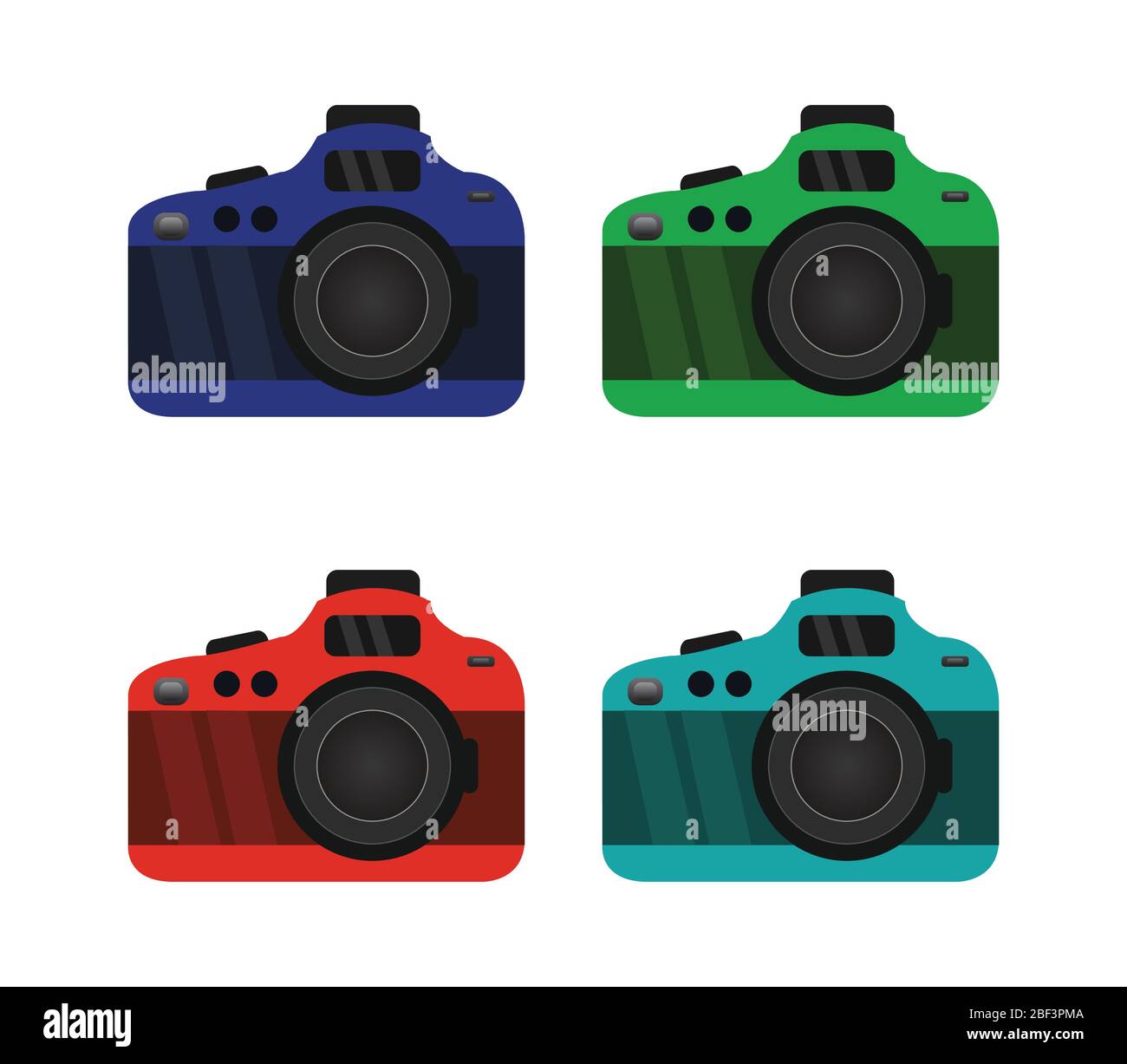 camera icon illustrated in vector on white background Stock Vector