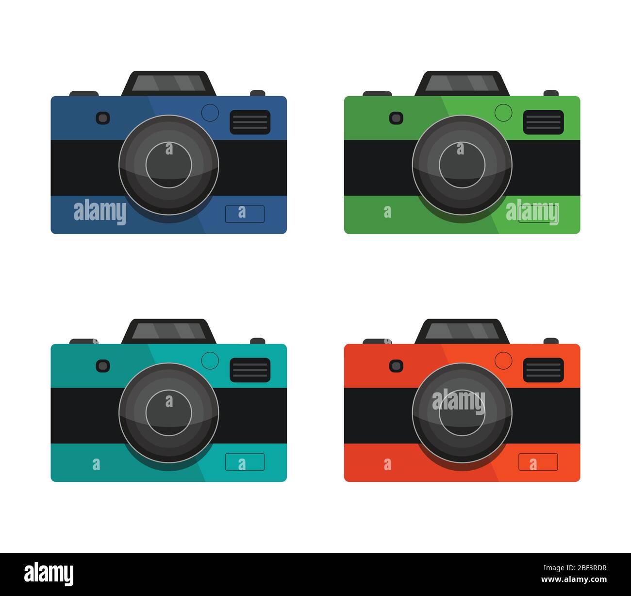 camera icon illustrated in vector on white background Stock Vector