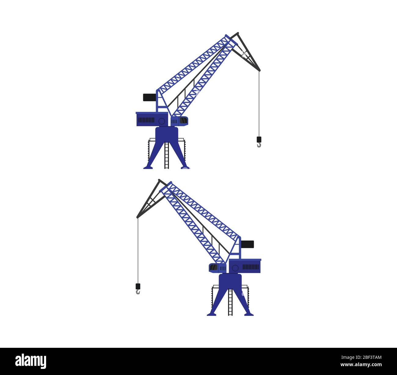 crane icon illustrated in vector on white background Stock Vector
