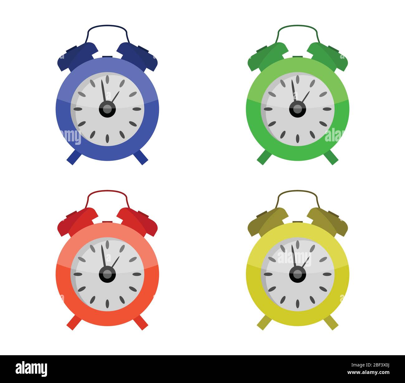alarm clock icon illustrated in vector on white background Stock Vector ...