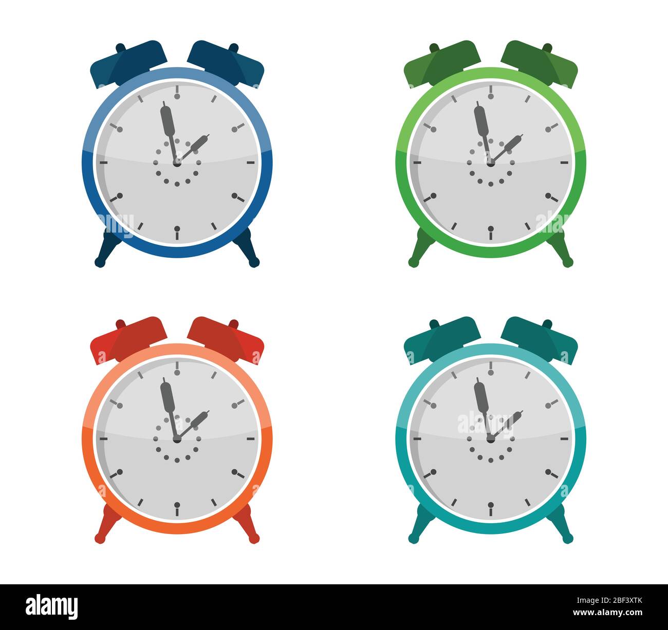 alarm clock icon illustrated in vector on white background Stock Vector ...