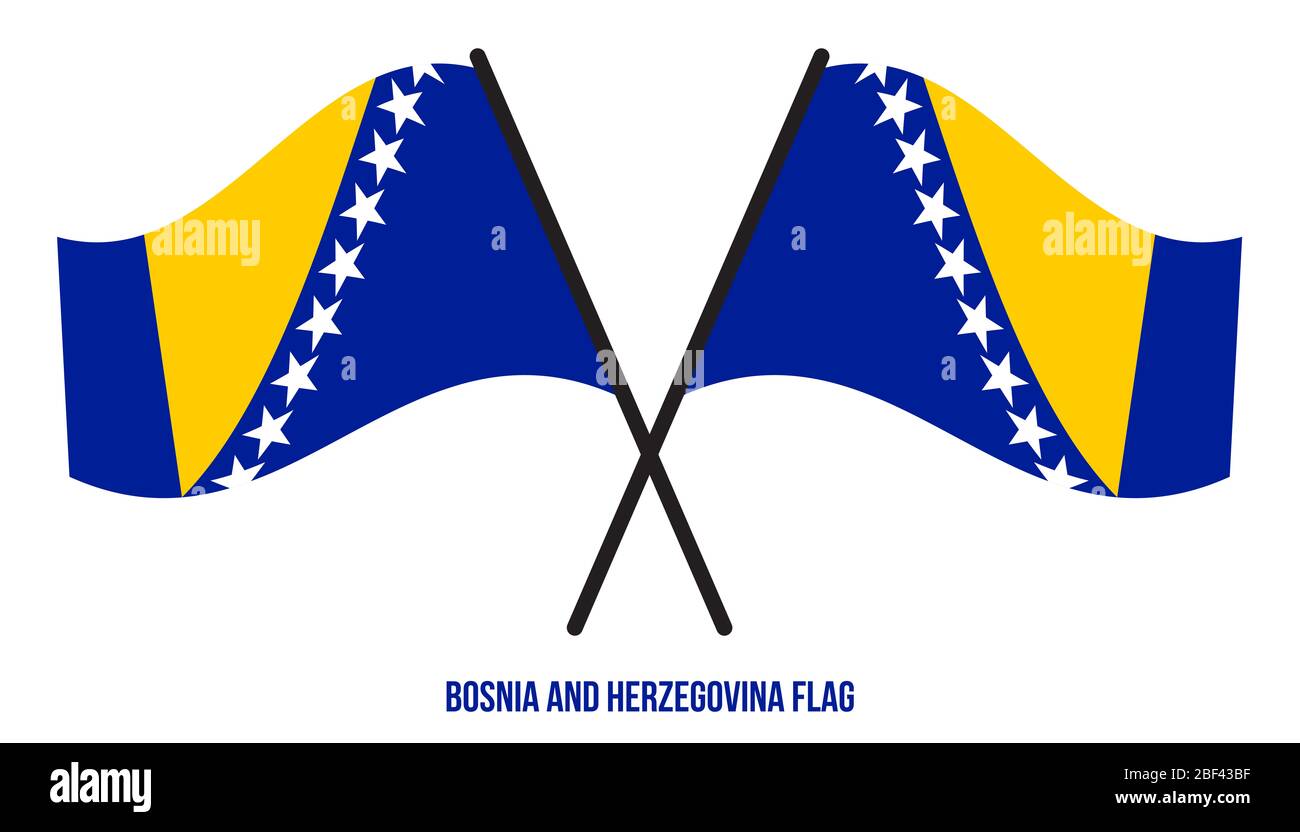 Bosnia herzegovina flag on flying hi-res stock photography and images ...