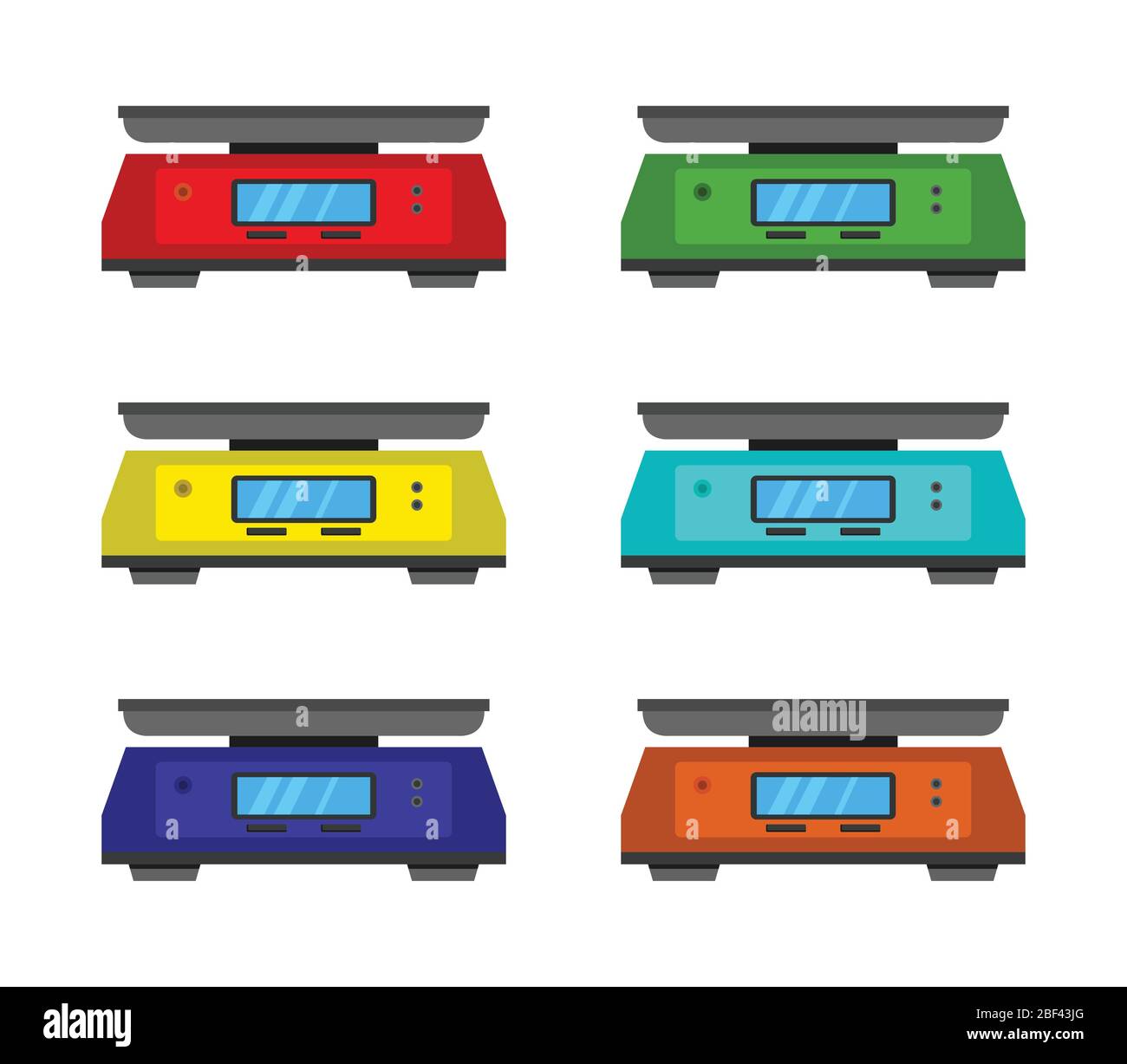 kitchen scale icon illustrated in vector on white background Stock Vector