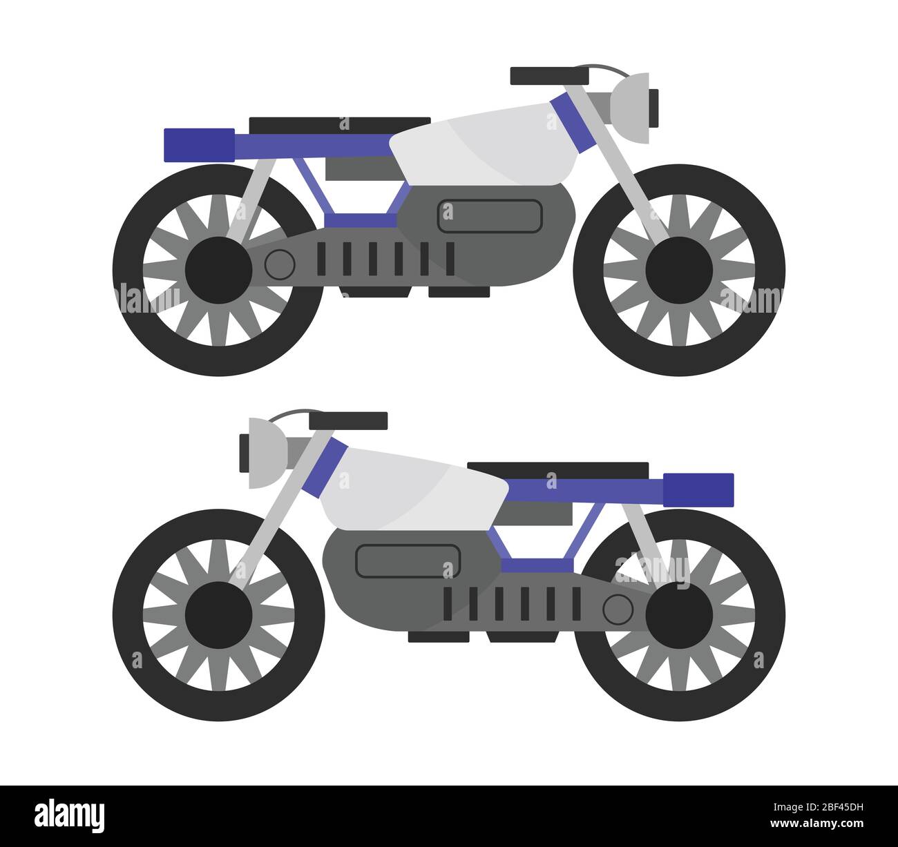 motorcycle icon illustrated in vector on white background Stock Vector