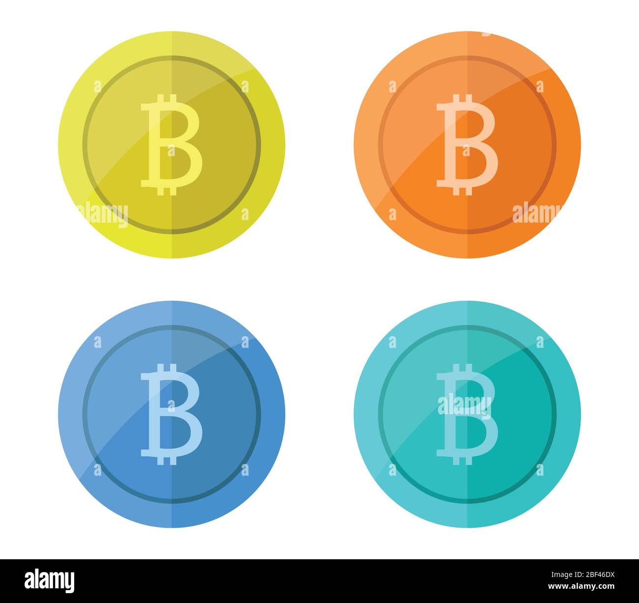 bitcoin icon illustrated in vector on white background Stock Vector ...
