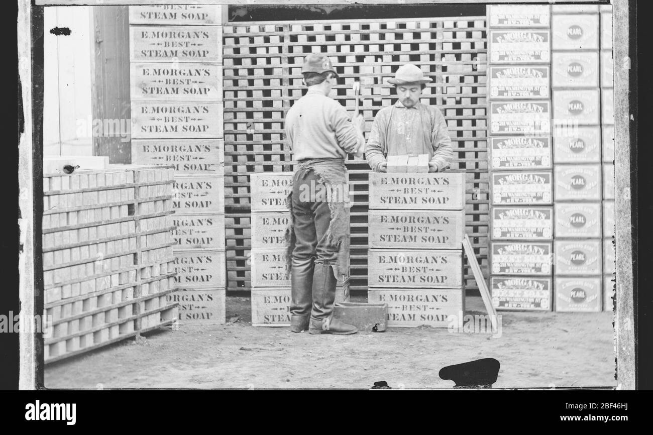 Soap Factory Workers Stock Photo Alamy