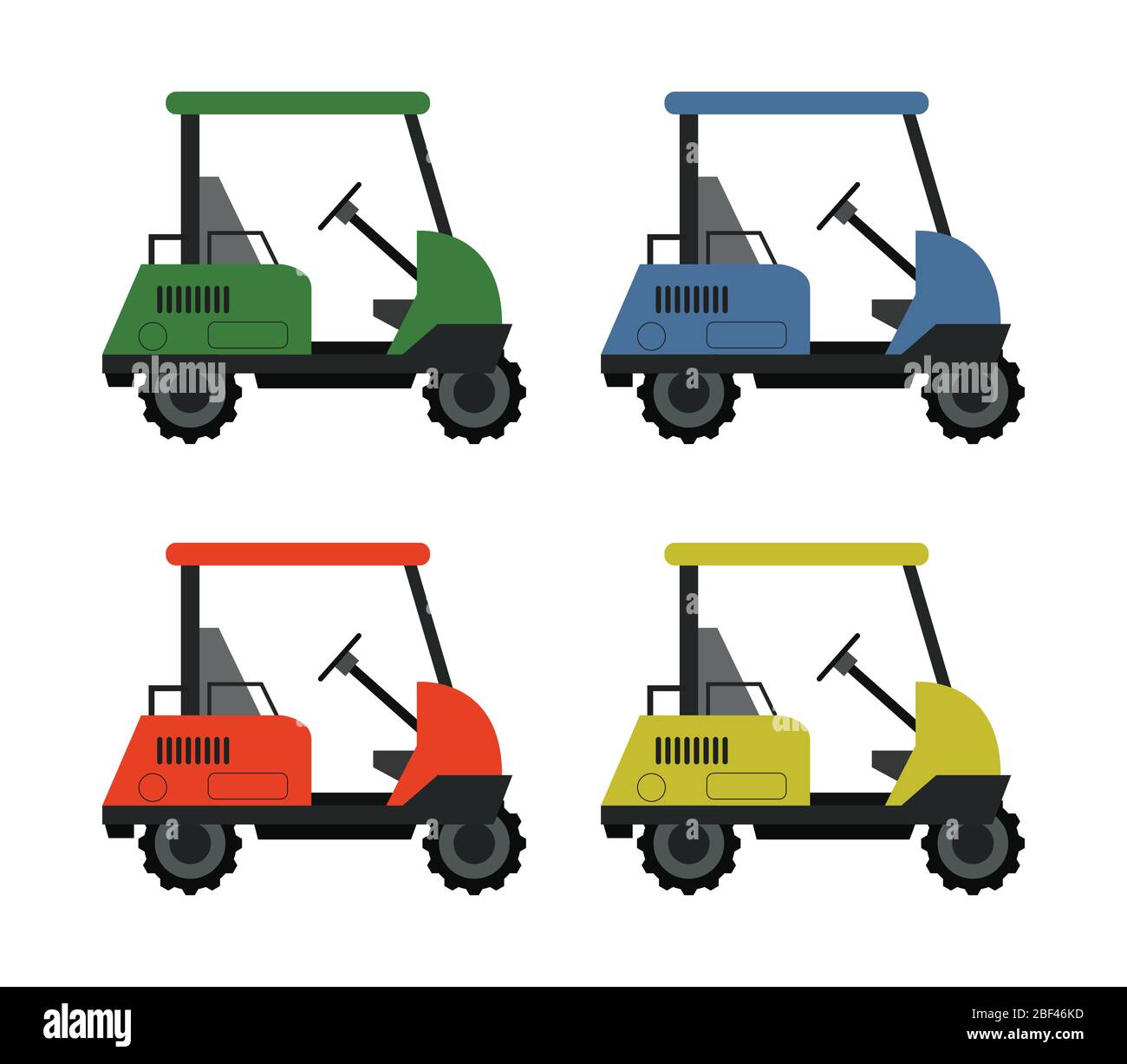 golf car icon illustrated in vector on white background Stock Vector