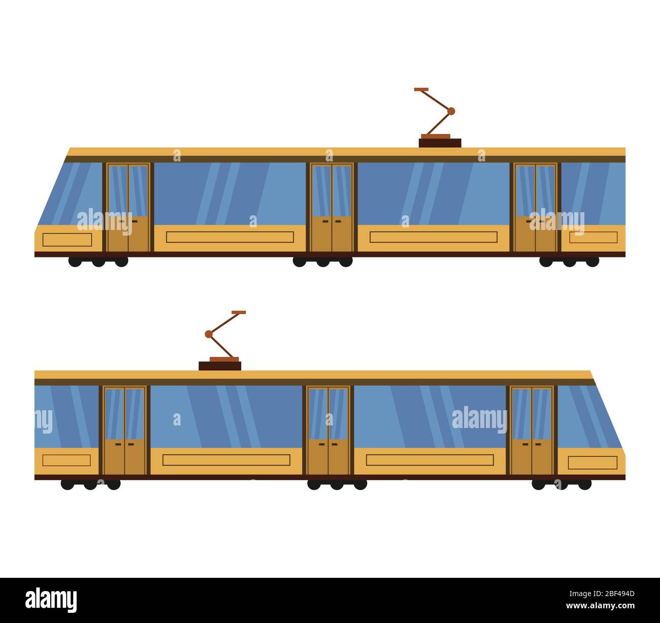 tram icon illustrated in vector on white background Stock Vector