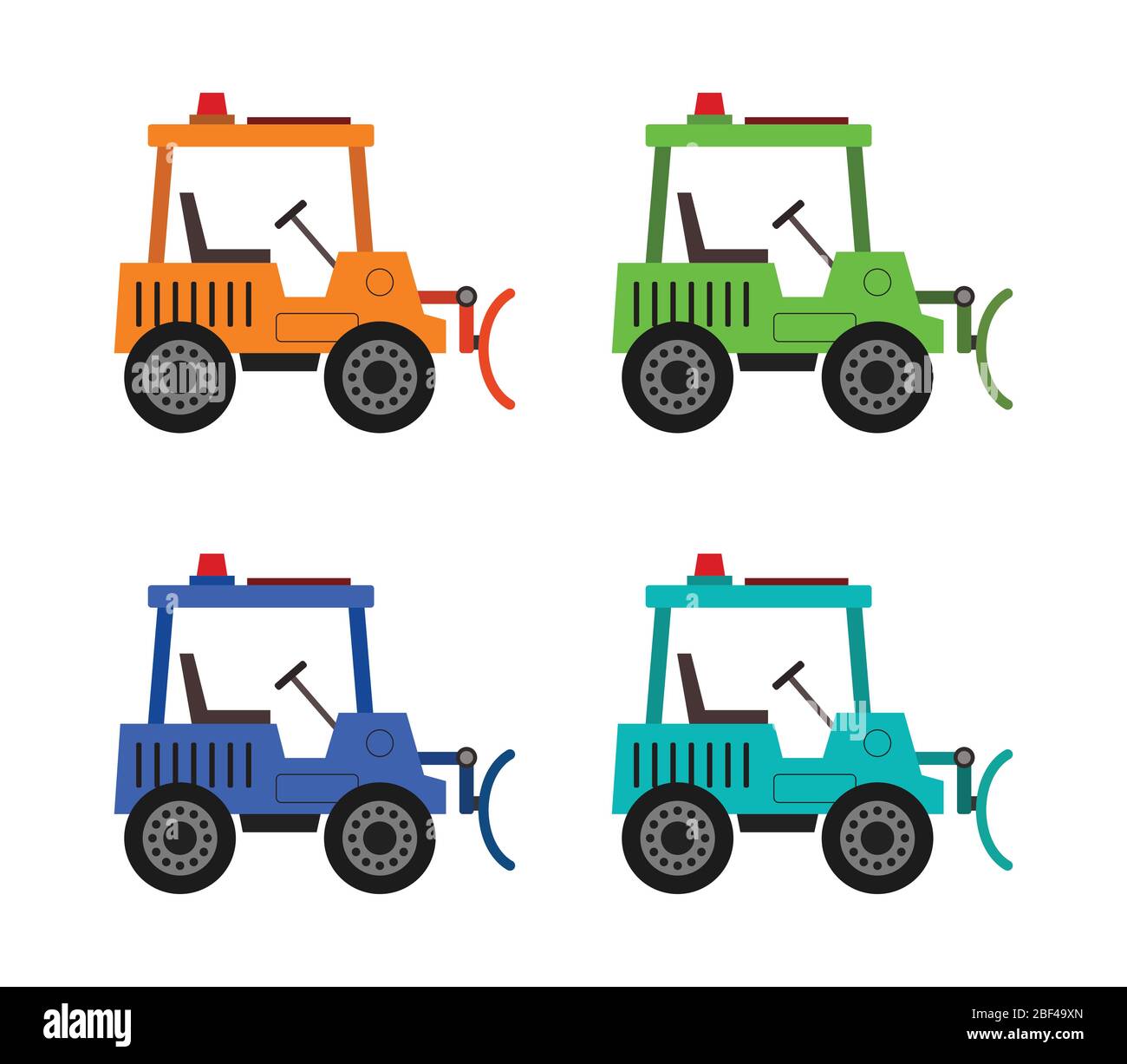 snowplow icon illustrated in vector on white background Stock Vector