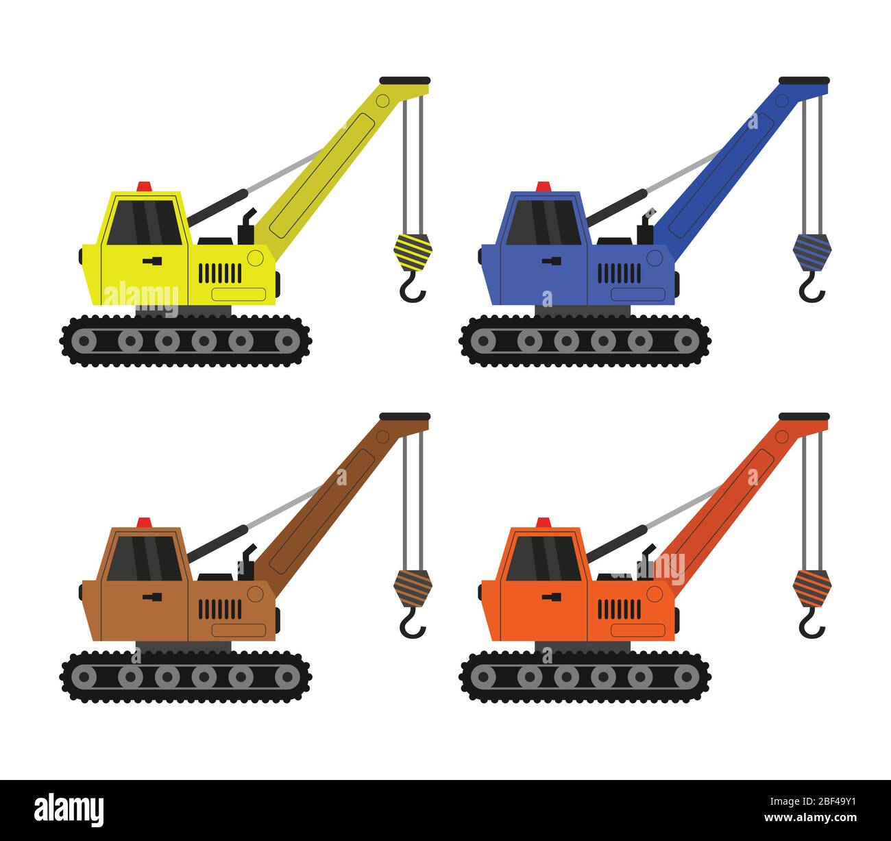 crane icon illustrated in vector on white background Stock Vector