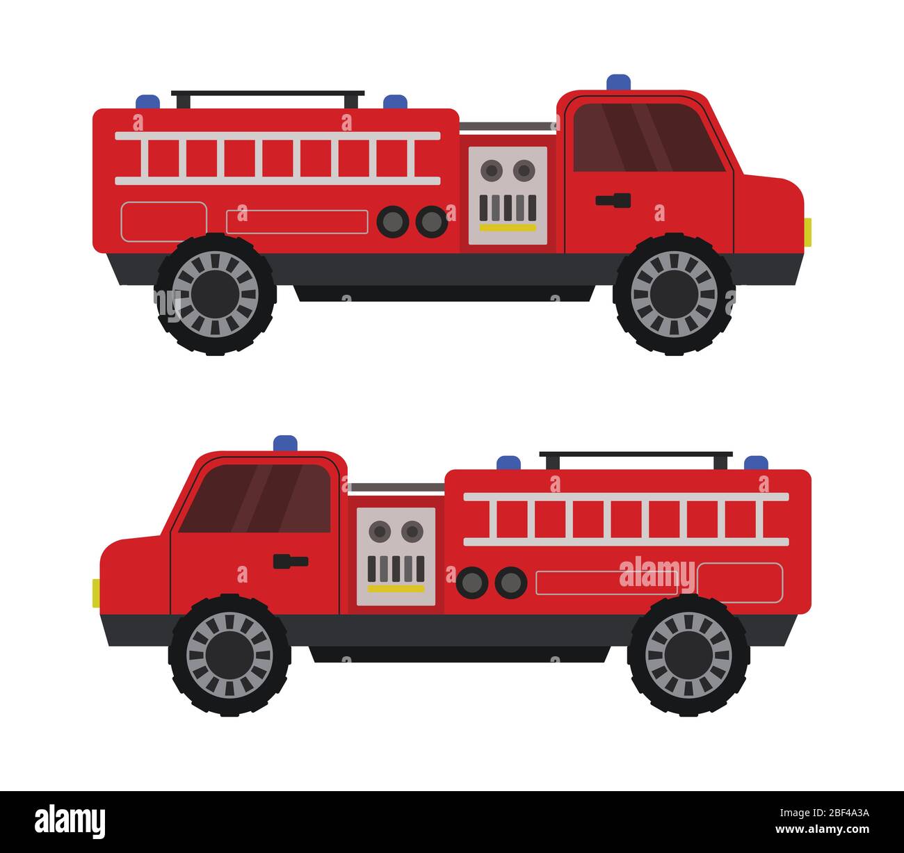 toy fire truck icon illustrated in vector on white background Stock ...