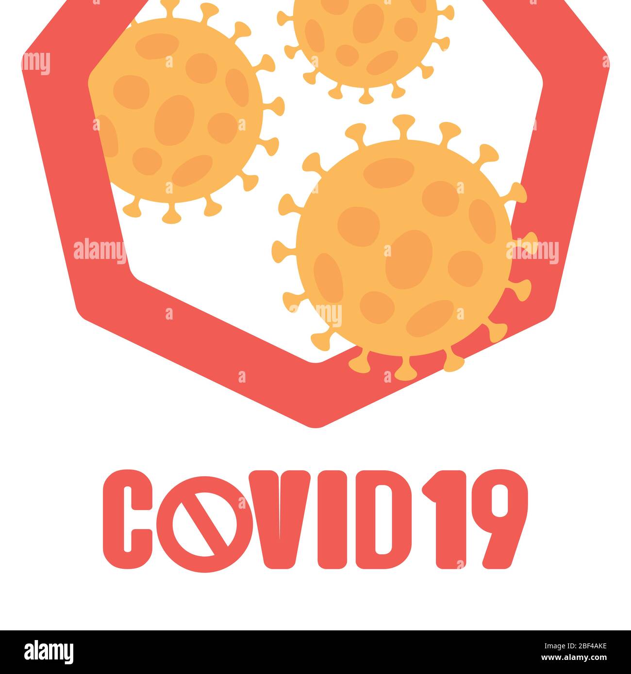 stop covid 19 concept, stop sign with coronavirus symbols over white ...