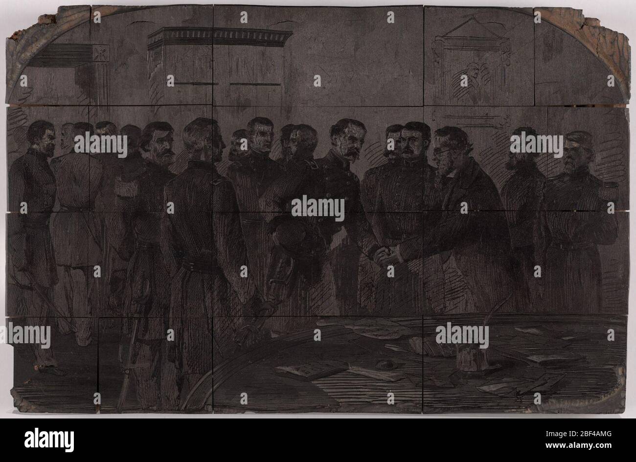 Stanton Receiving Officers of Army at War Department. The illustration process for newspapers and sundry published materials was still a cumbersome procedure during the Civil War, as is evident in this scene of army officers greeting President Lincoln’s new secretary of war, Edwin M. Stock Photo