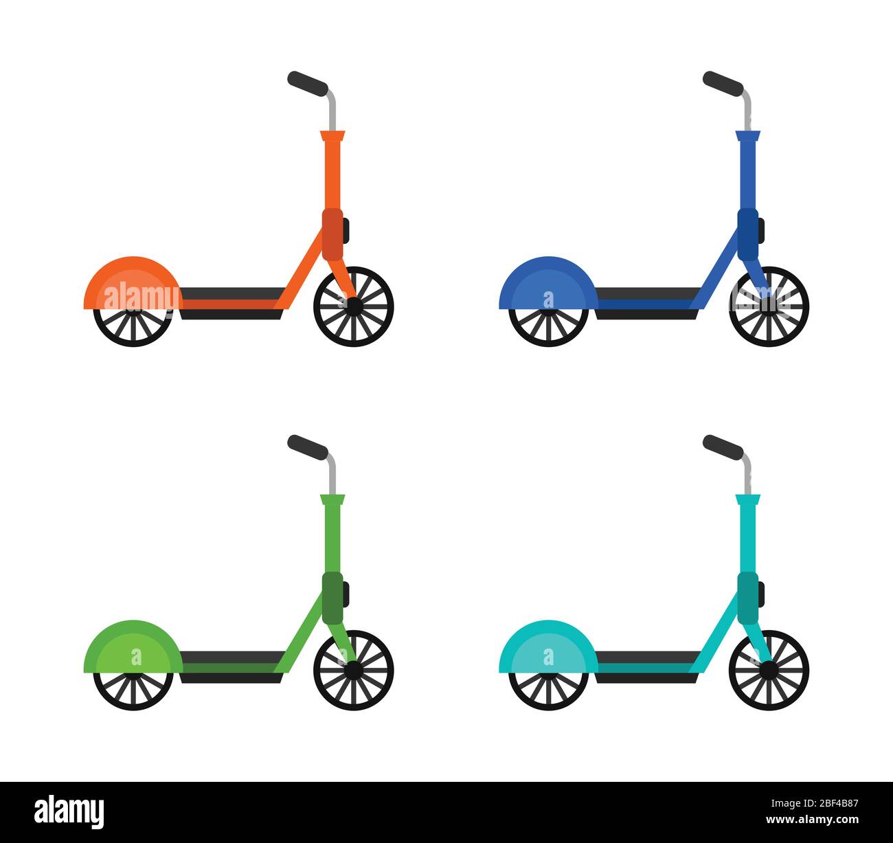 roller scooter icon illustrated in vector on white background Stock Vector