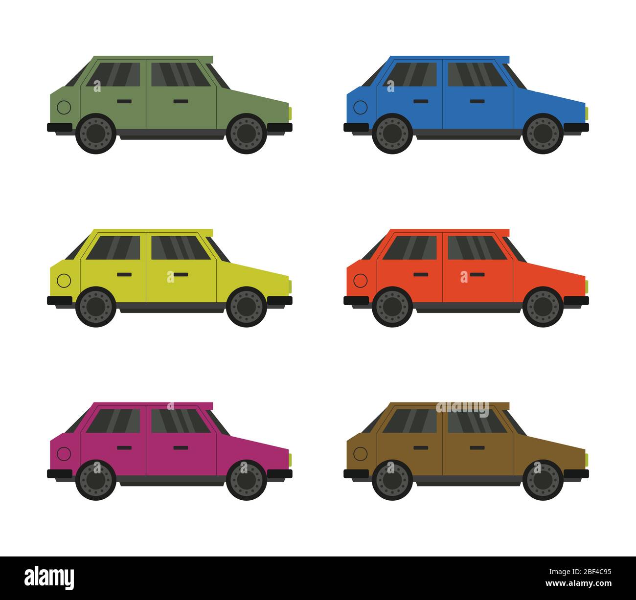 car icon illustrated in vector on white background Stock Vector Image ...