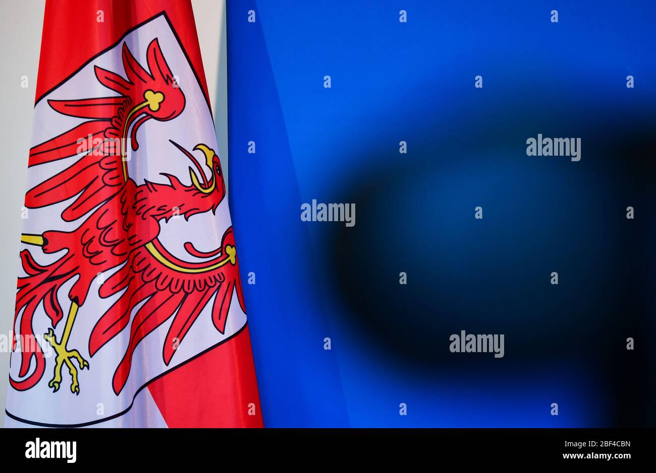 Potsdam, Germany. 15th Apr, 2020. The shadowy silhouette of a camera