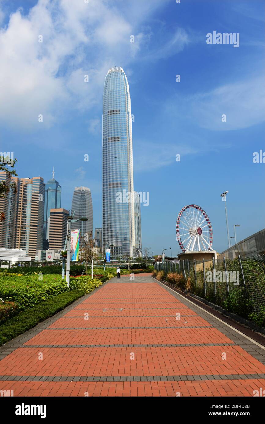 Empty Hong Kong during the Covid-19 pandemic. Stock Photo