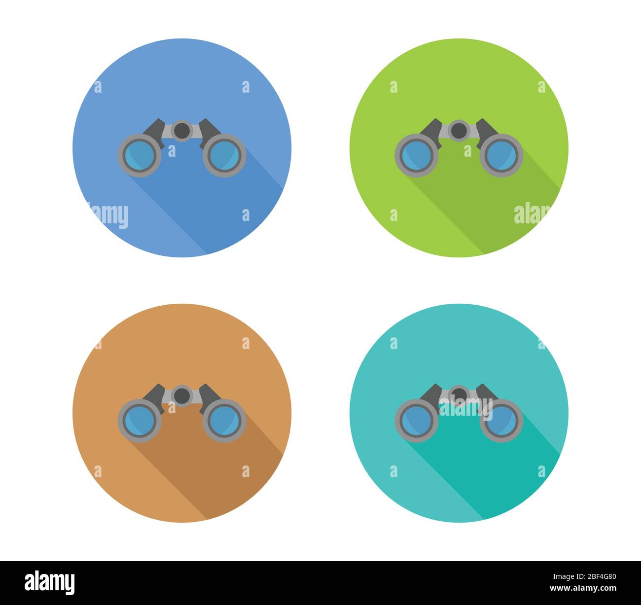binoculars icon illustrated in vector on white background Stock Vector