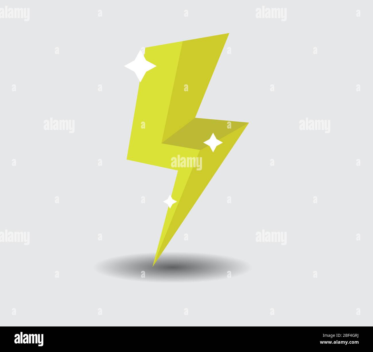lightning icon illustrated in vector on white background Stock Vector ...