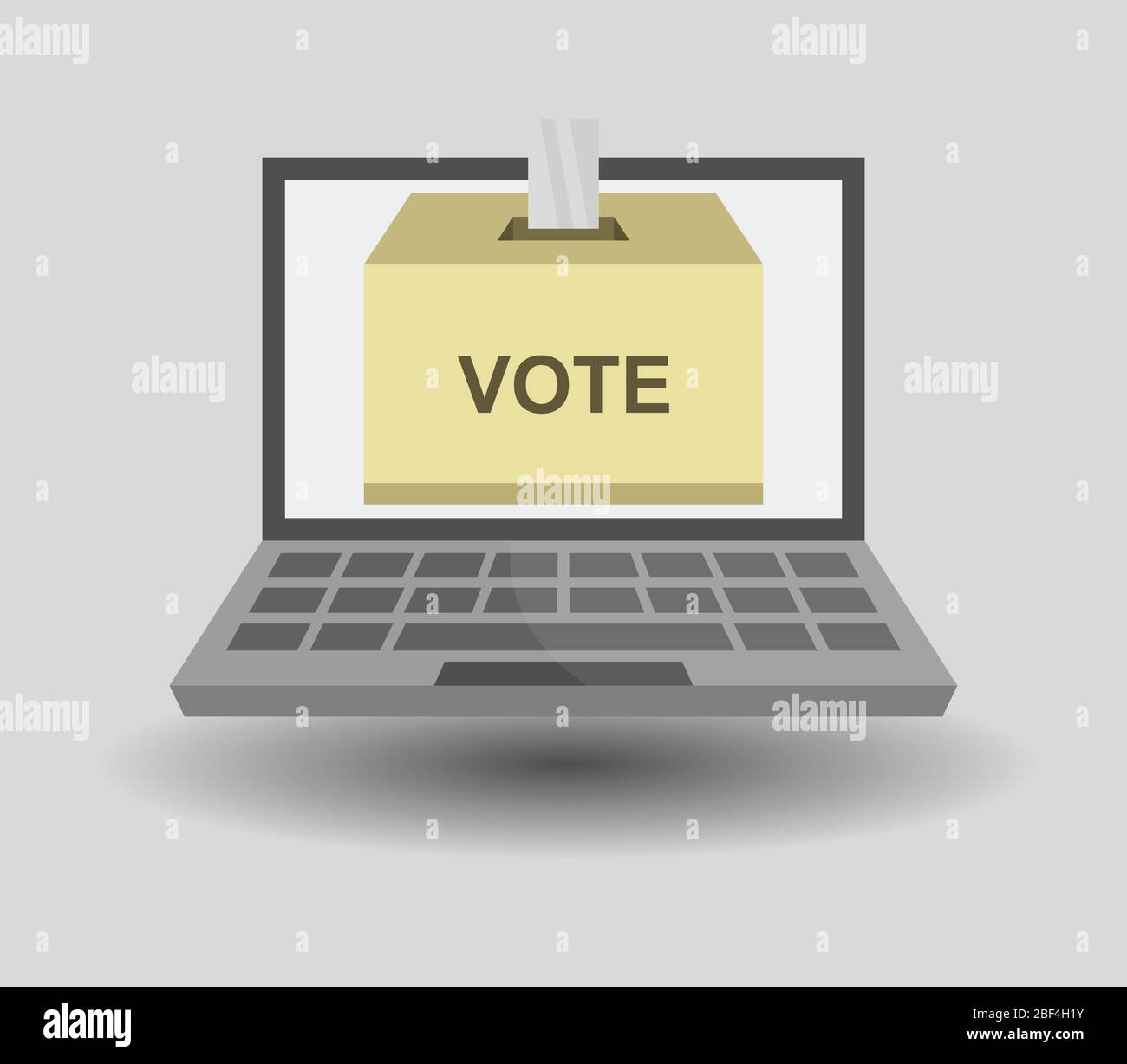 vote online illustrated in vector on white background Stock Vector