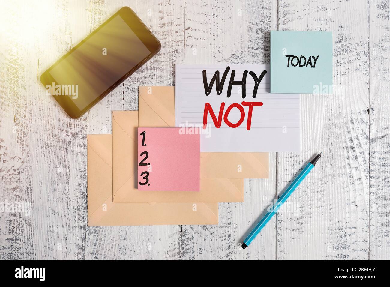 Word writing text Why Not. Business photo showcasing used to make a ...