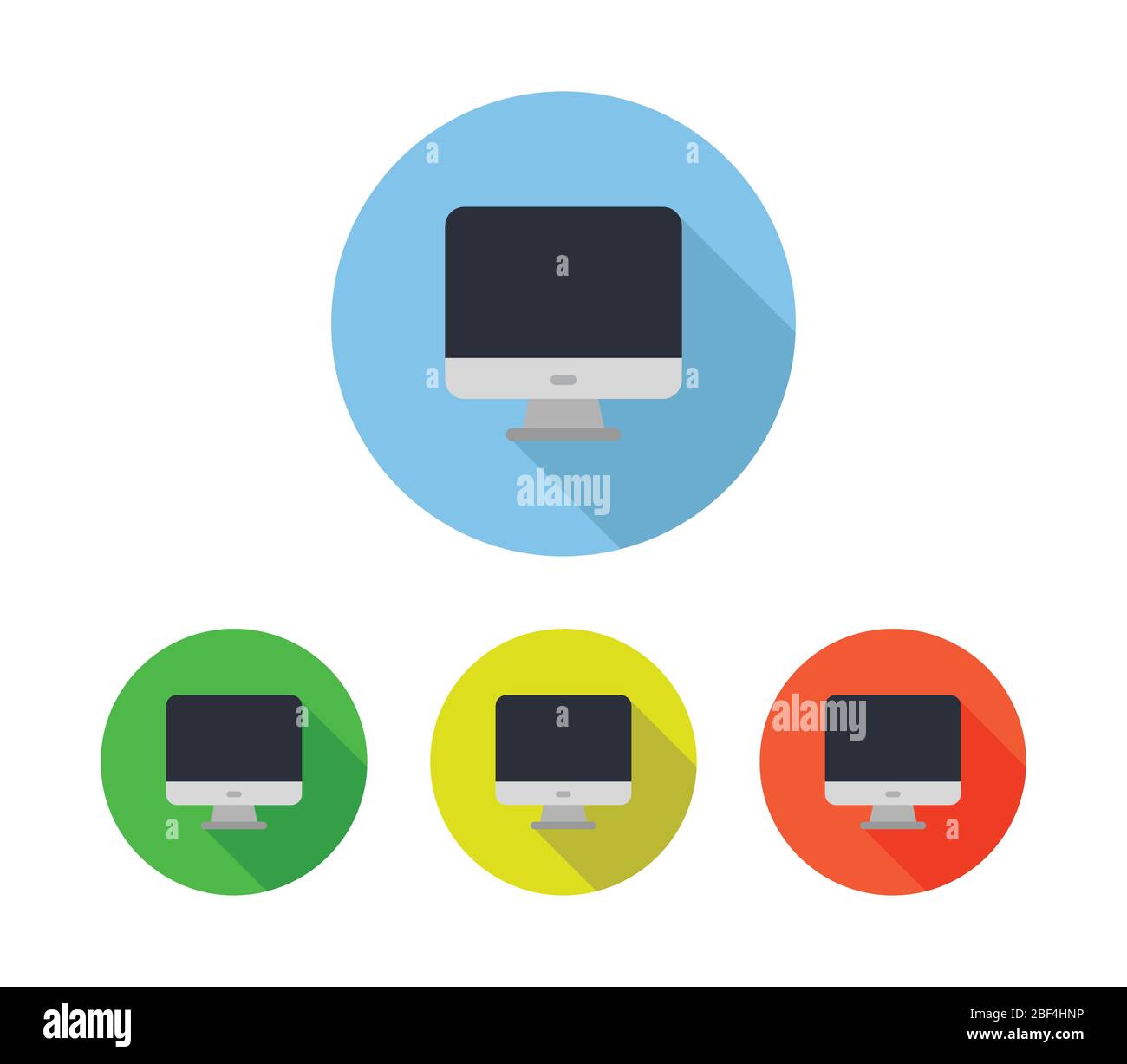 monitor icon illustrated in vector on white background Stock Vector ...