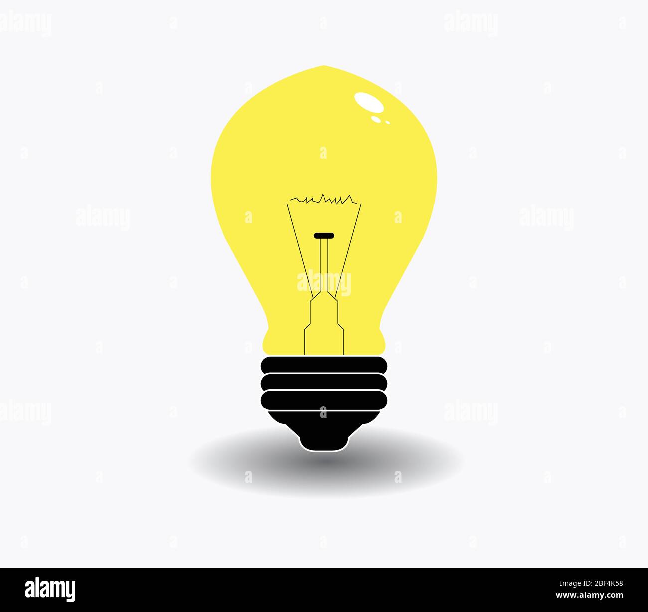 light bulb icon illustrated in vector on white background Stock Vector