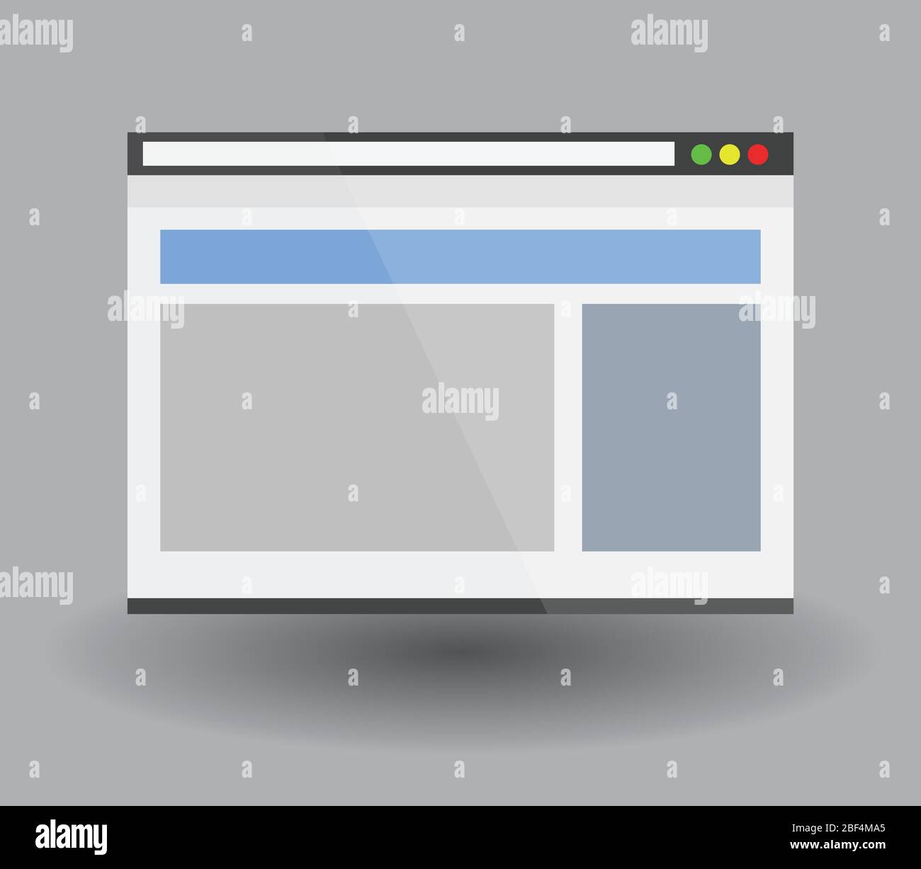 browser icon illustrated in vector on white background Stock Vector ...