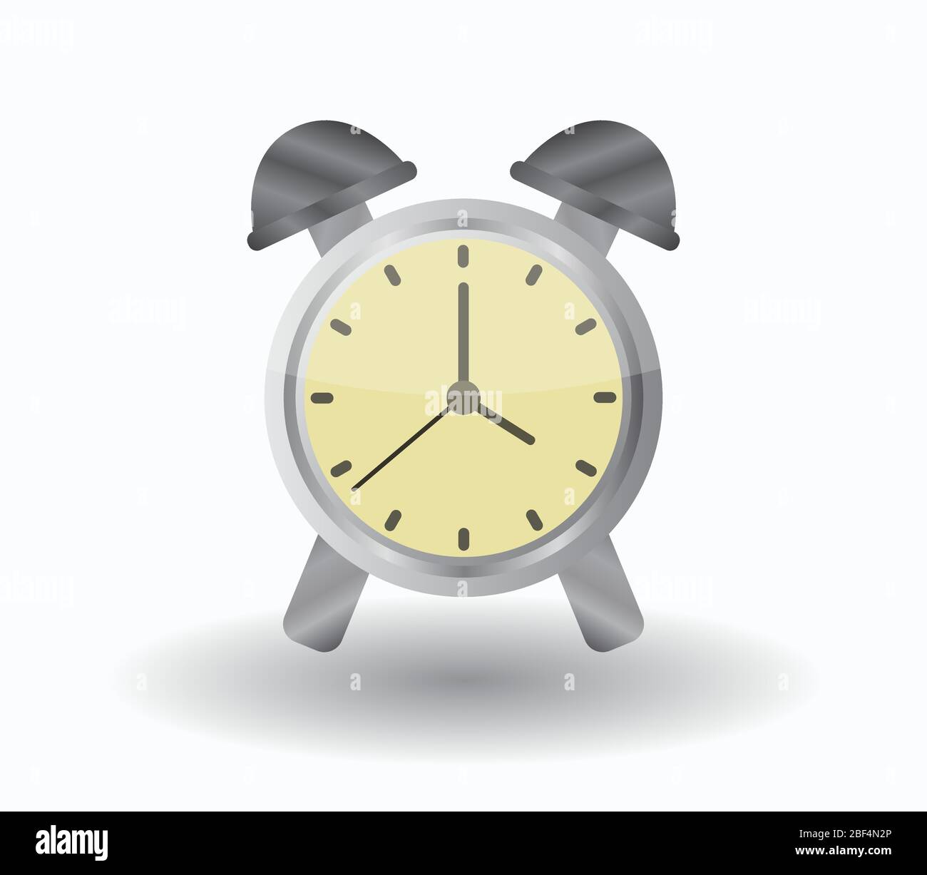 alarm clock icon illustrated in vector on white background Stock Vector ...