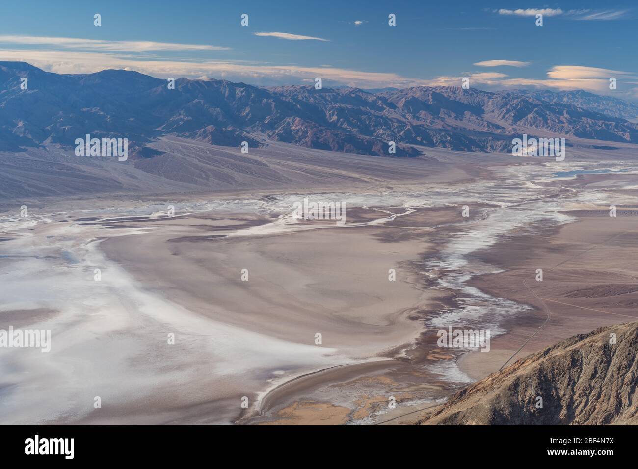Dante's View looking dow on Badwater Basin in Death Valley National Park Stock Photo