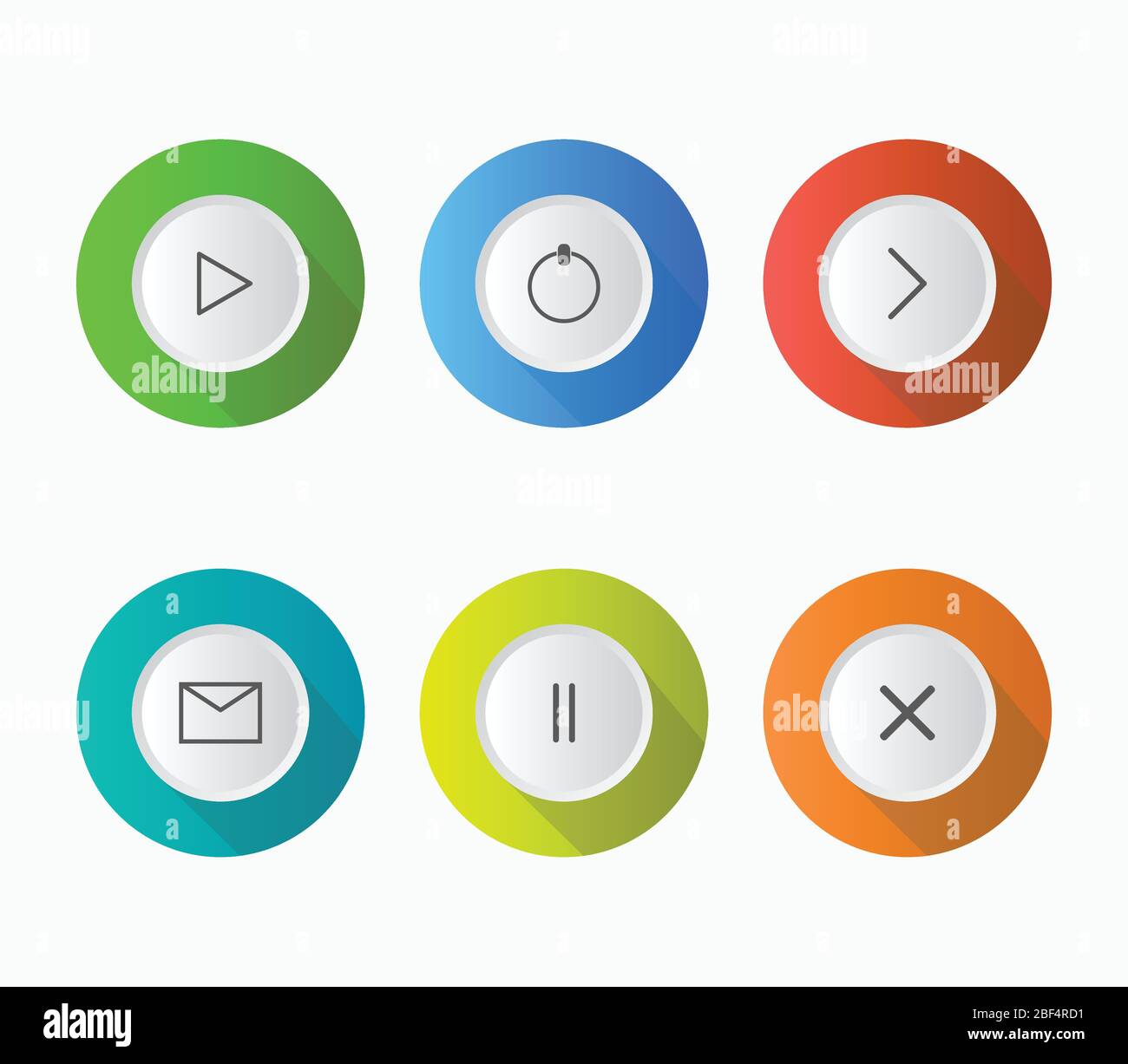web button icon illustrated in vector on white background Stock Vector ...