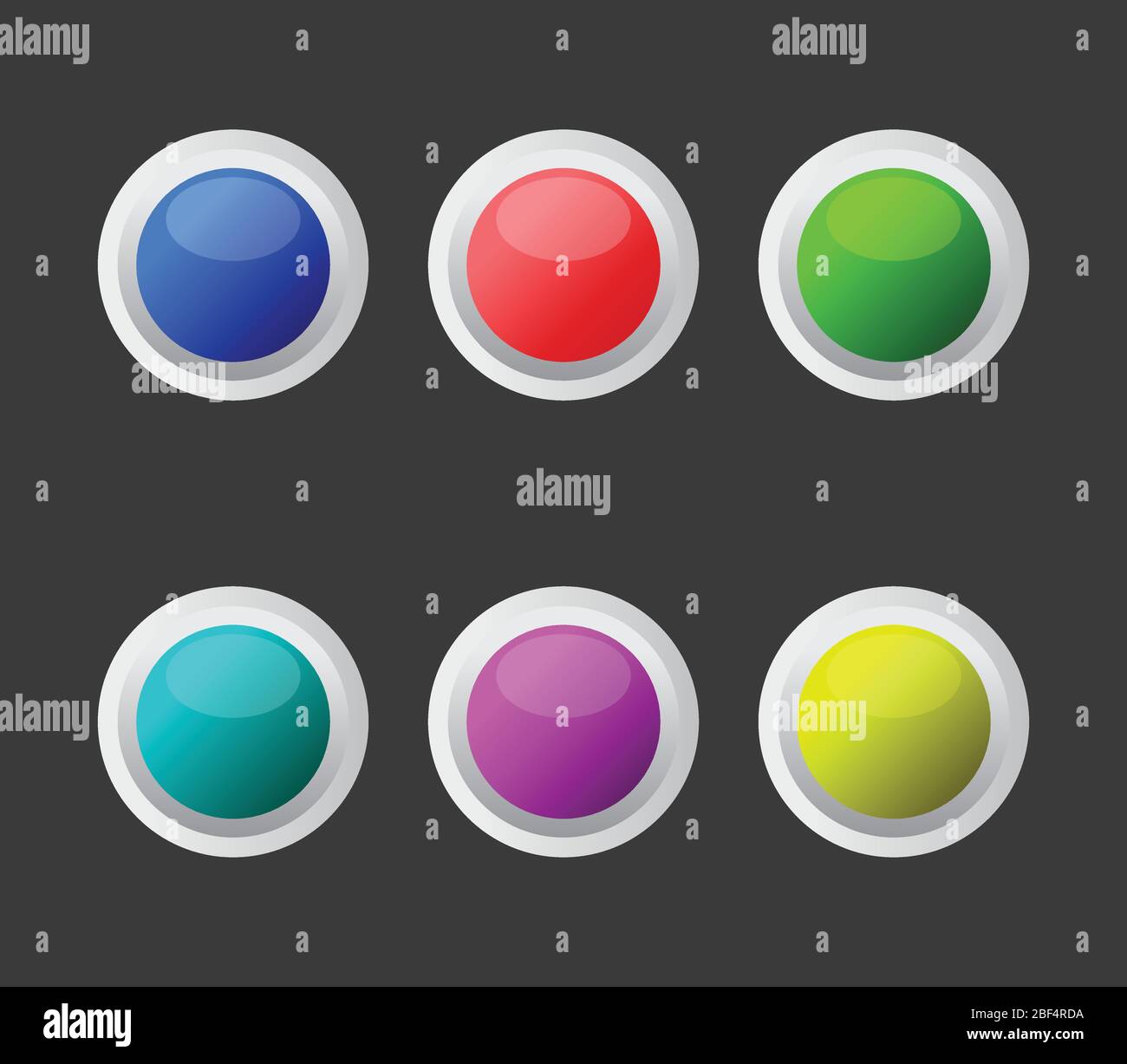 web button icon illustrated in vector on white background Stock Vector ...