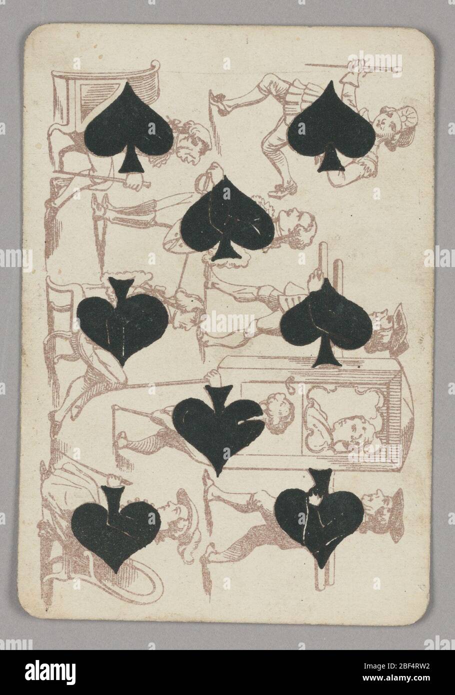 Eight of Spades. Eight of Spades playing card from a pack of