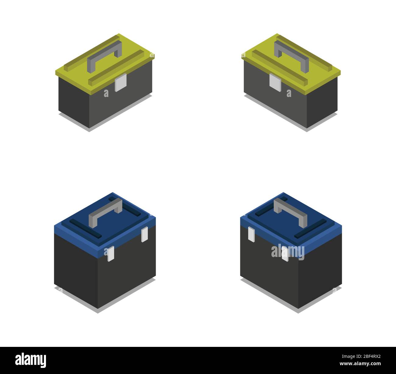 isometric toolbox icon illustrated in vector on white background Stock ...