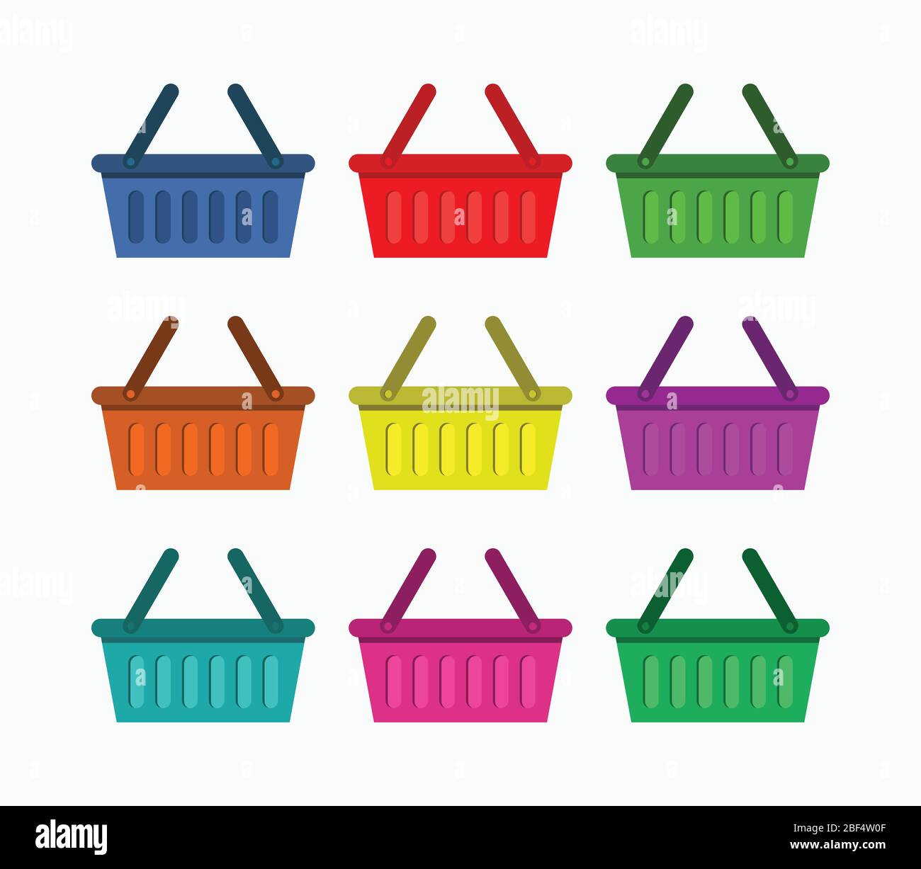 shopping basket icon illustrated in vector on white background Stock ...