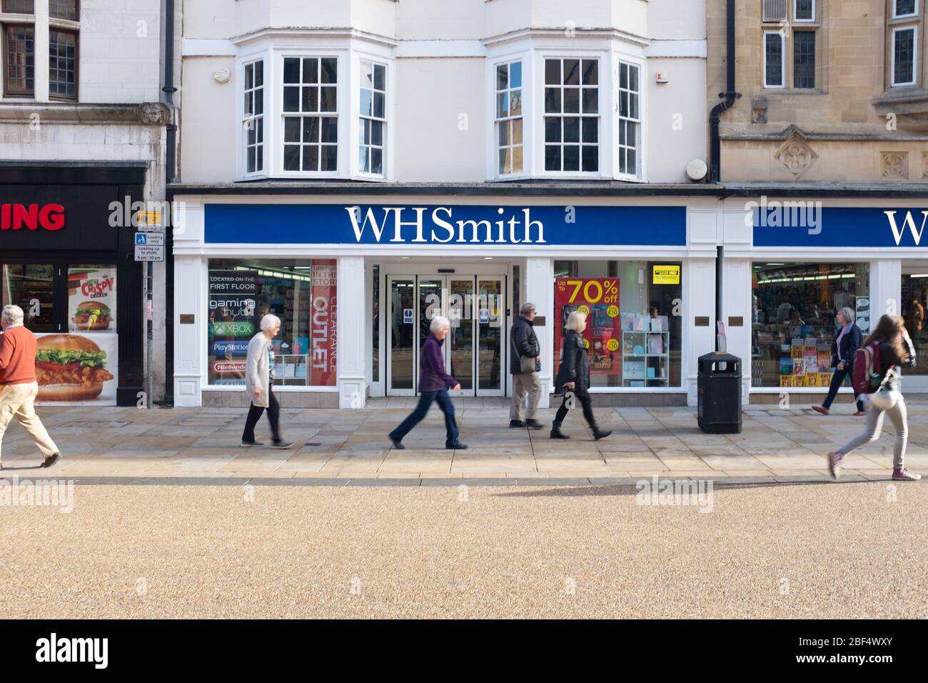 WH Smith store in Cornmarket Street Oxford Stock Photo