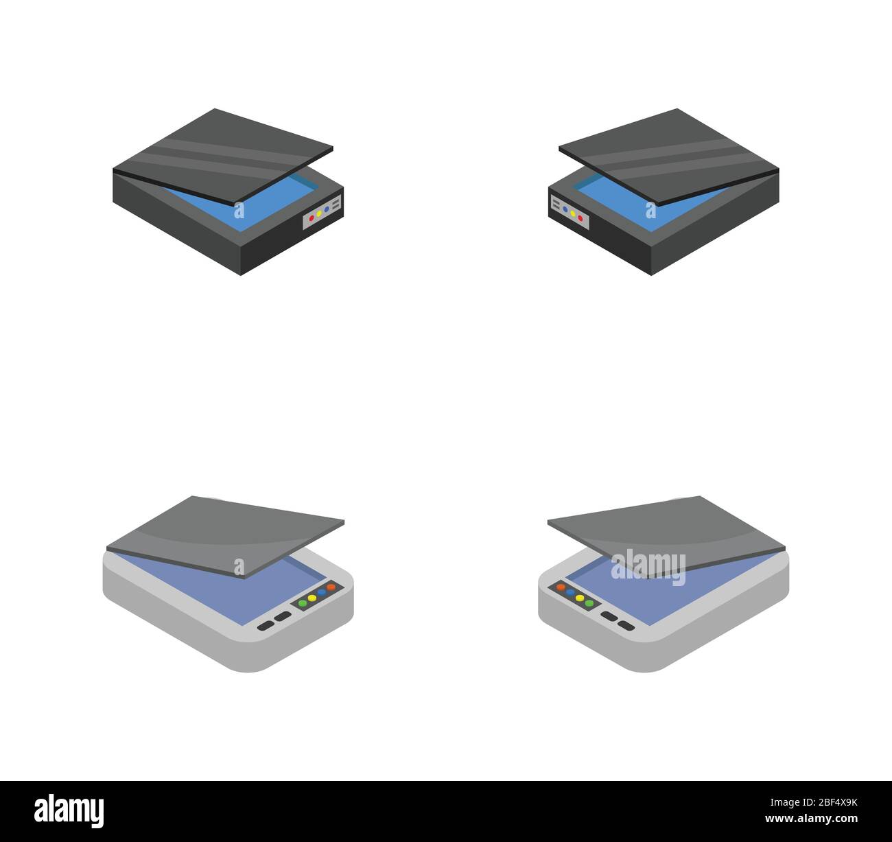 scanner icon illustrated in vector on white background Stock Vector