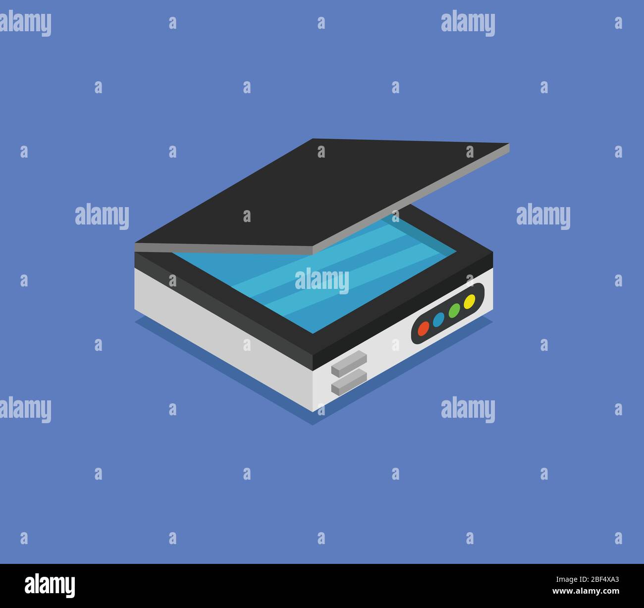 scanner icon illustrated in vector on white background Stock Vector