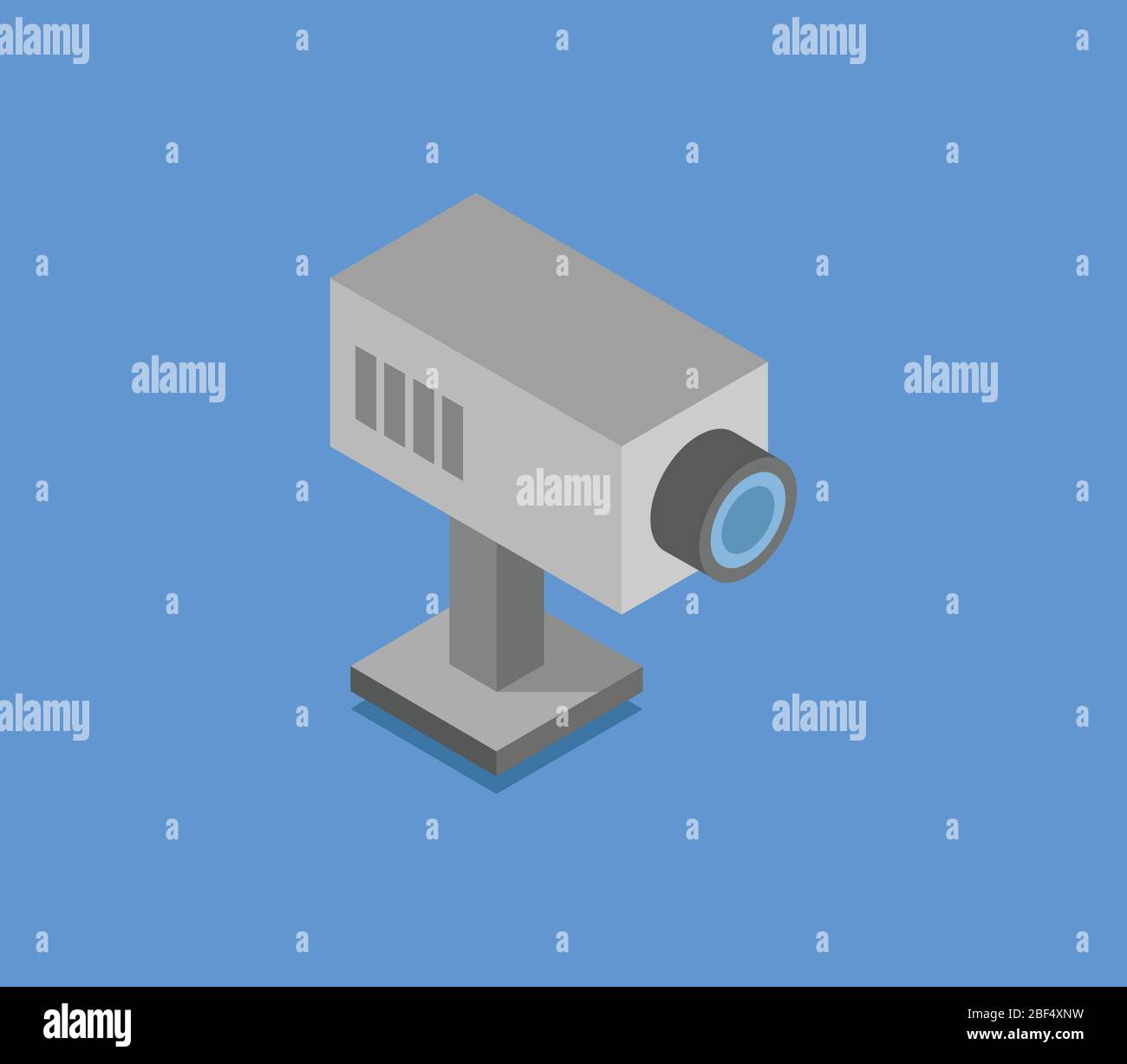 surveillance camera icon illustrated in vector on white background Stock Vector