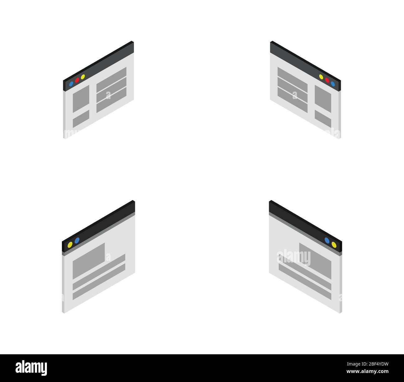 browser icon illustrated in vector on white background Stock Vector ...