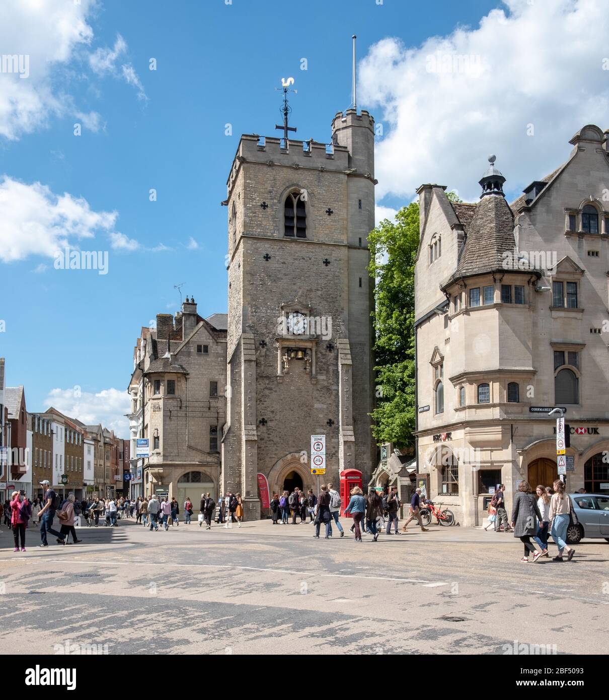 Carfax Tower, Oxford. Also known as St. Martin's Tower (it is the remaining part of what was the City Church of St. Martin of Tours Stock Photo