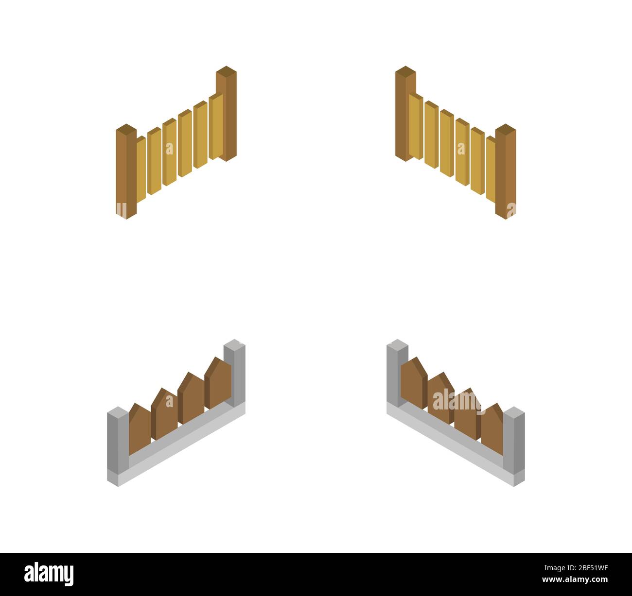 fence icon illustrated in vector on white background Stock Vector