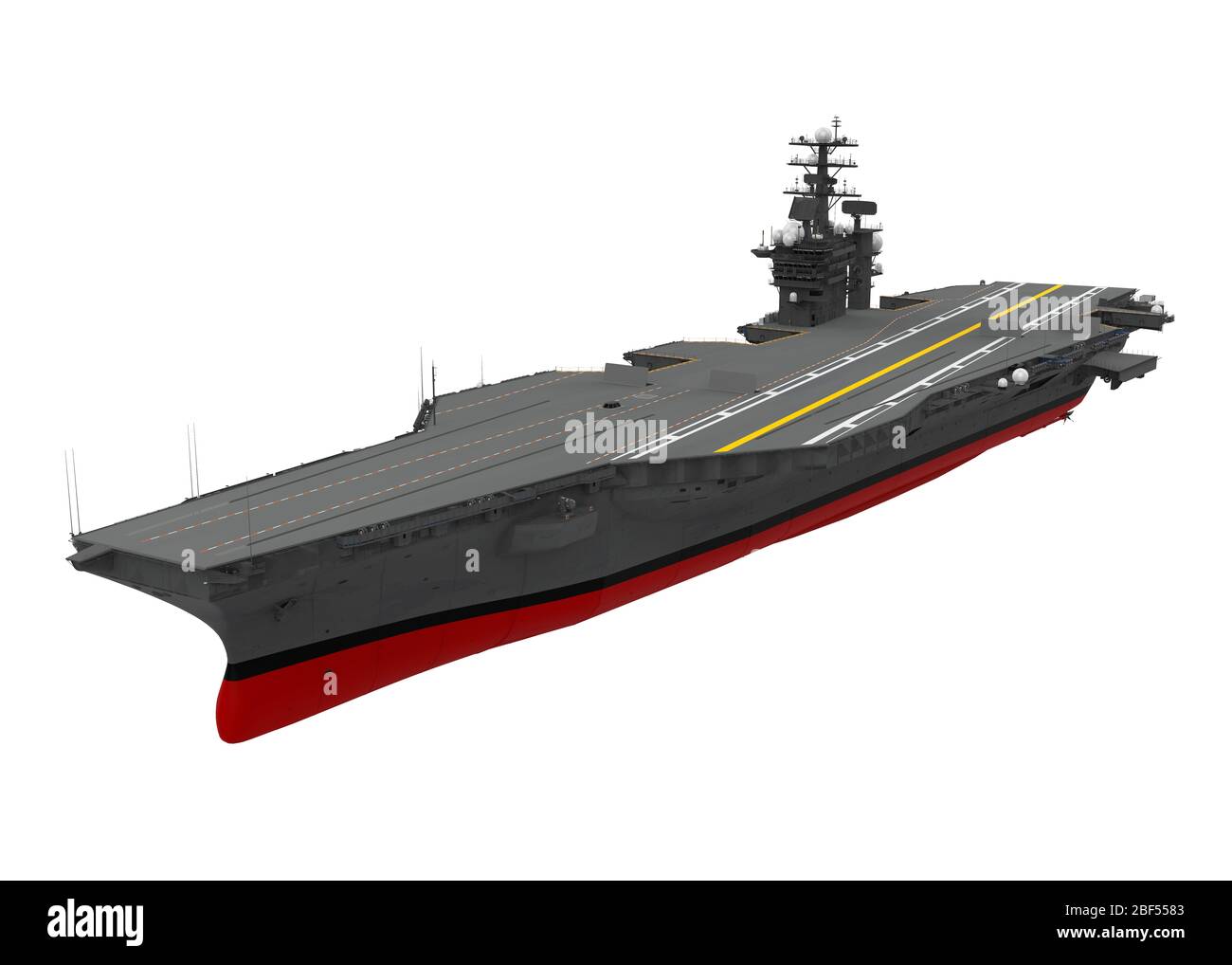 Aircraft Carrier Isolated Stock Photo