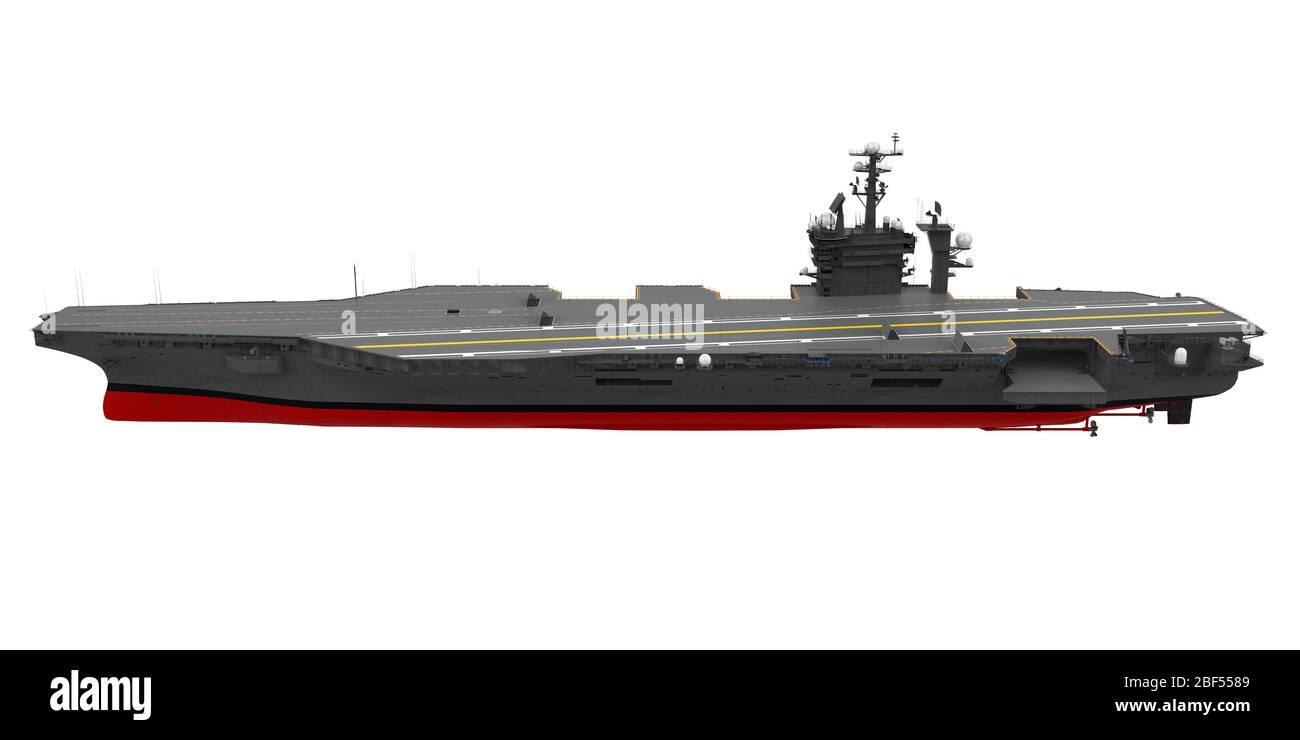 Aircraft Carrier Isolated Stock Photo