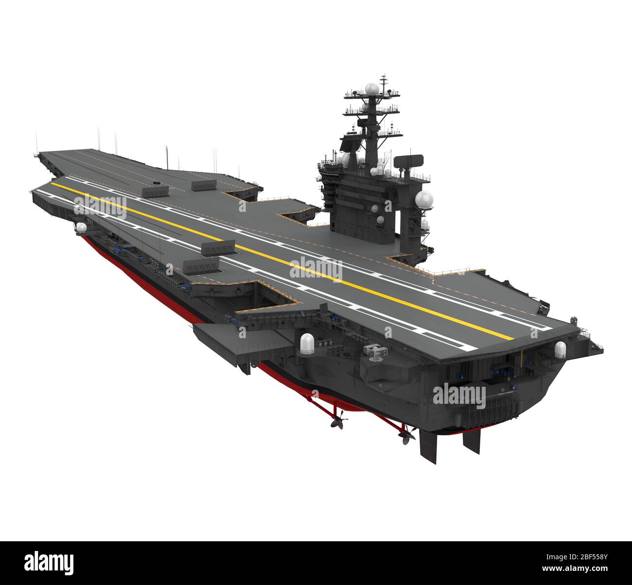Aircraft Carrier Isolated Stock Photo