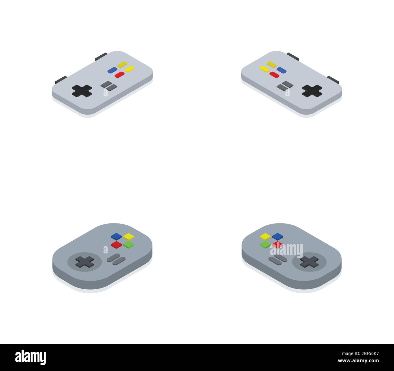 isometric gamepad icon illustrated in vector on white background Stock Vector