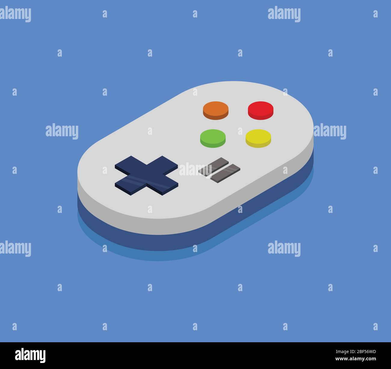 isometric gamepad icon illustrated in vector on white background Stock Vector